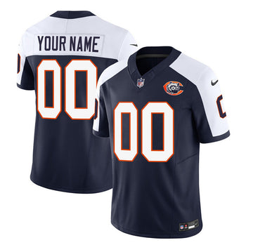 Custom Chicago Bears navy-white FUSE jersey