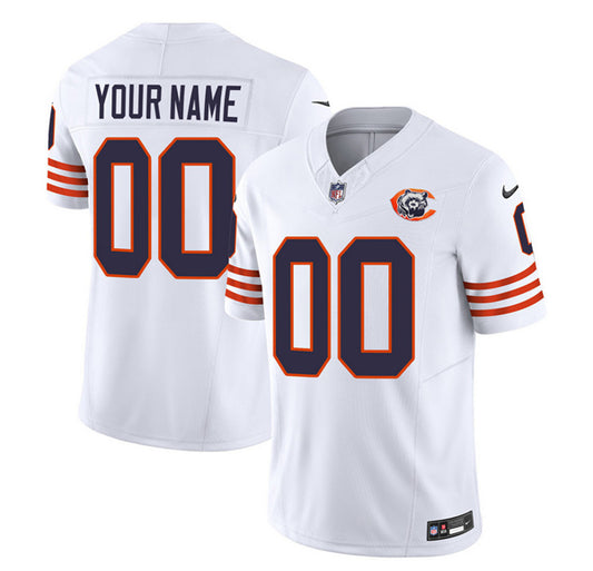 Chicago Bears Custom 2023 FUSE White Throwback Jersey