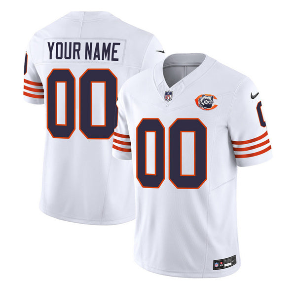 Custom Chicago Bears white FUSE jersey