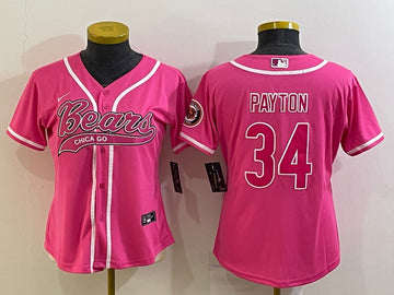 Chicago Bears Custom Pink Baseball Jersey