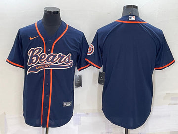 Chicago Bears Blank Navy Baseball Jersey