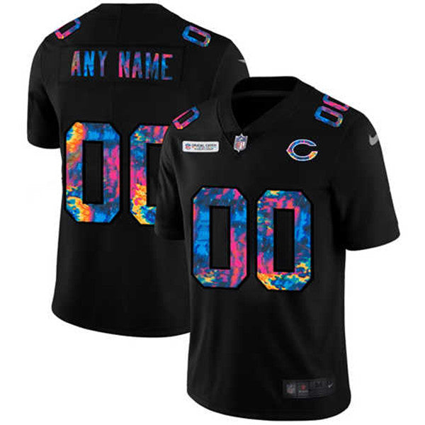 Chicago Bears Customized 2020 Black Crucial Catch Jersey