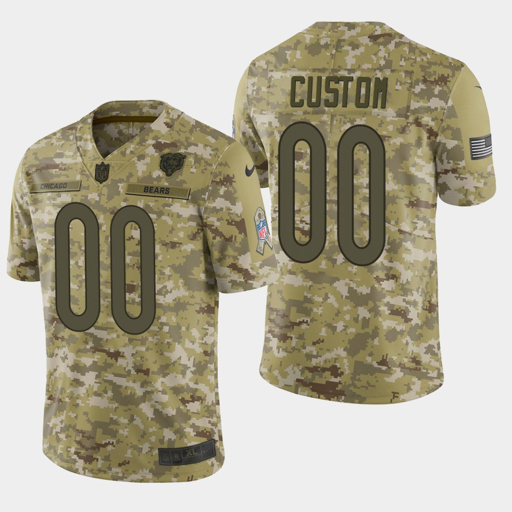 Chicago Bears Customized Camo Salute To Service Jersey