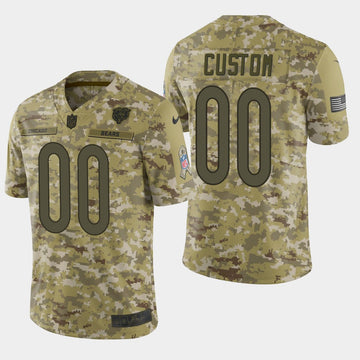 Chicago Bears Customized Camo Salute To Service Jersey