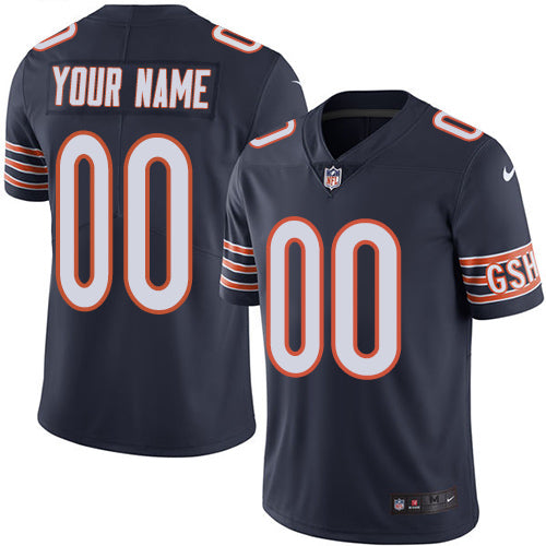 Chicago Bears Customized Navy Blue Team Color Jersey