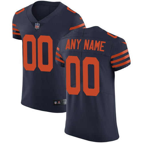 Chicago Bears Navy Blue Alternate Custom Elite Jersey