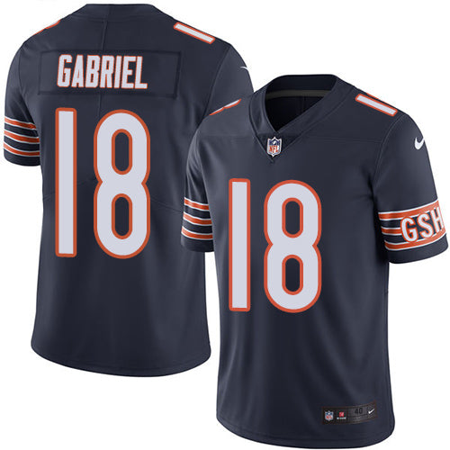 Chicago Bears#18 Taylor Gabriel Navy Blue Jersey