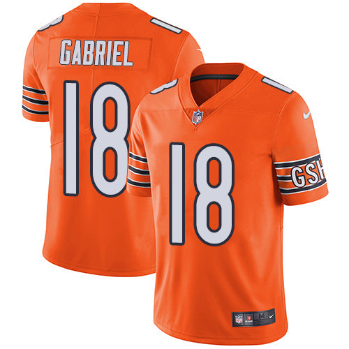 Chicago Bears#18 Taylor Gabriel Orange Jersey