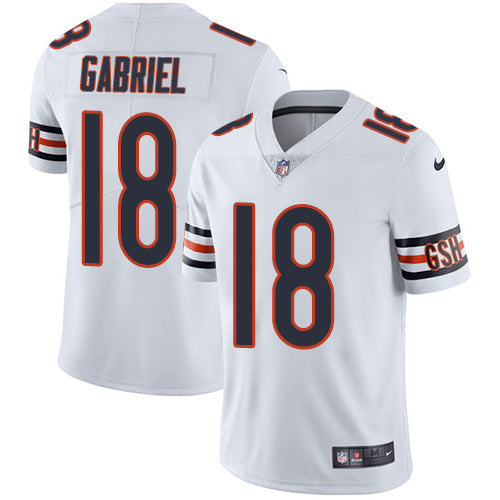 Chicago Bears#18 Taylor Gabriel White Jersey