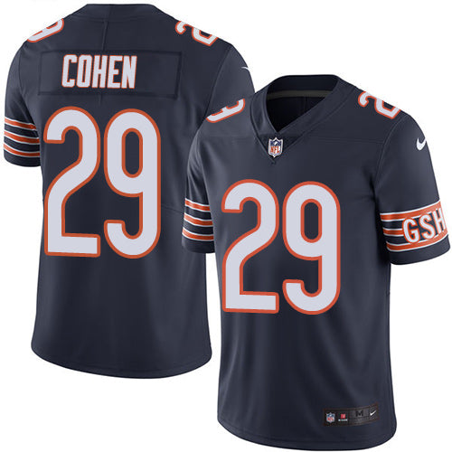 Chicago Bears#29 Tarik Cohen Navy Jersey