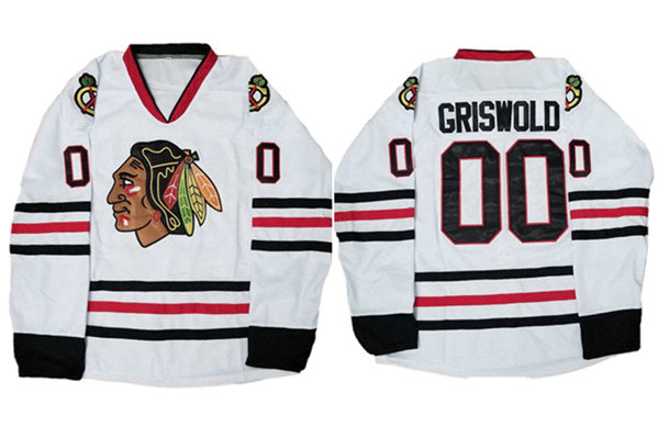 Clark Griswold Chicago Blackhawks white jersey