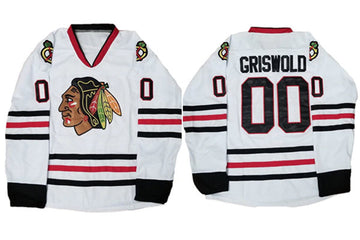 Clark Griswold Chicago Blackhawks white jersey