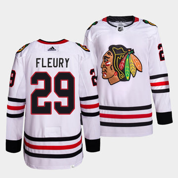 Marc-Andre Fleury Chicago Blackhawks white jersey