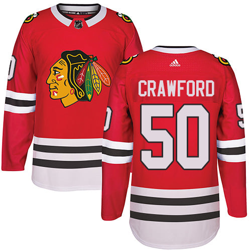 Corey Crawford Chicago Blackhawks red jersey