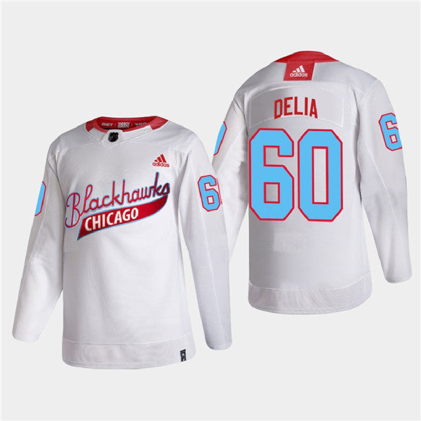 Collin Delia Chicago Blackhawks white jersey