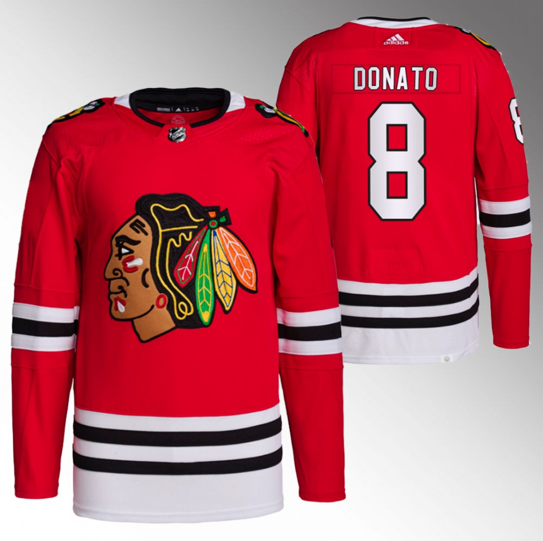 Ryan Donato Chicago Blackhawks red jersey