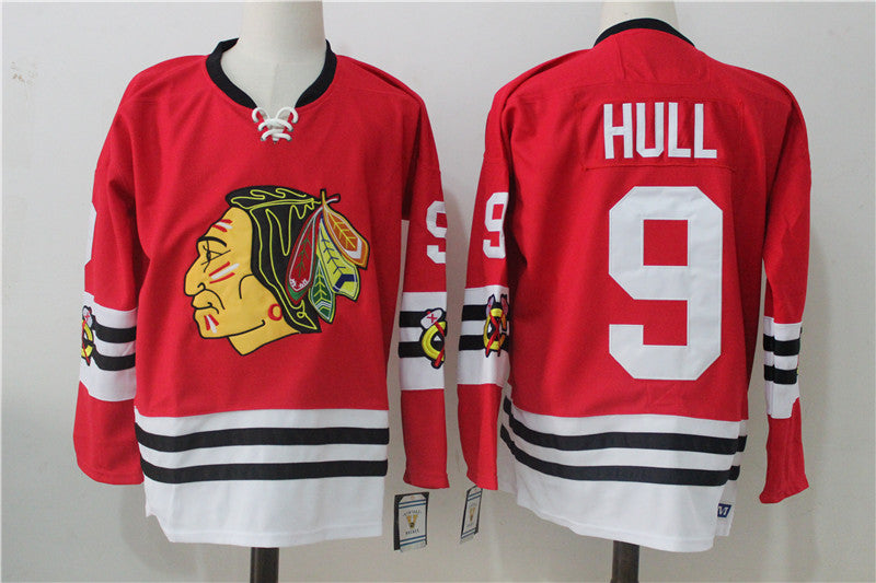 Bobby Hull Chicago Blackhawks red Throwback jersey