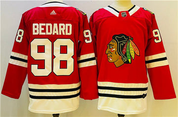 Connor Bedard Chicago Blackhawks red jersey