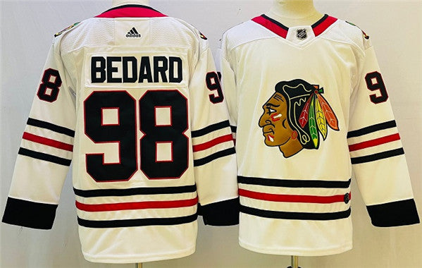 Connor Bedard Chicago Blackhawks white jersey