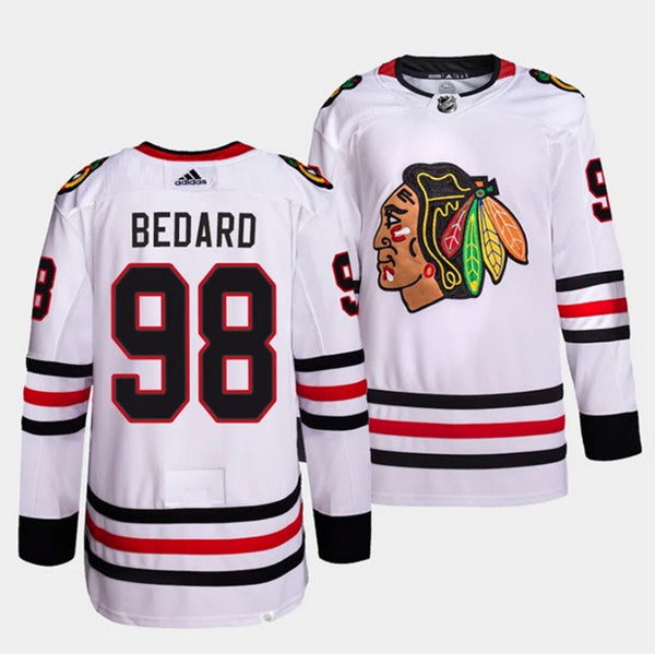Connor Bedard Chicago Blackhawks white jersey