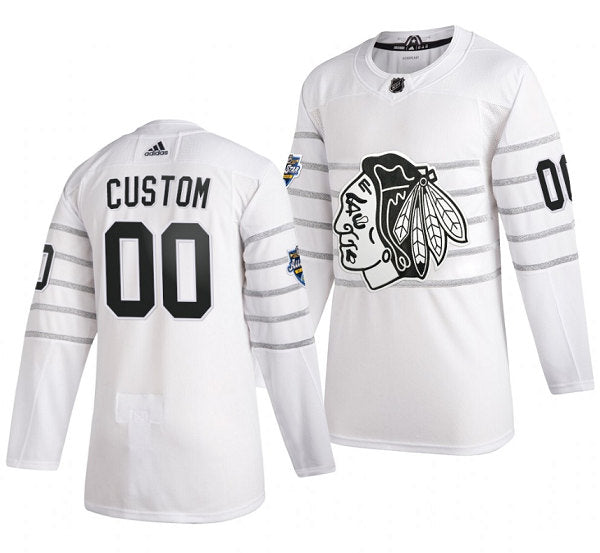 Custom Chicago Blackhawks white jersey