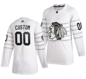 Custom Chicago Blackhawks white jersey