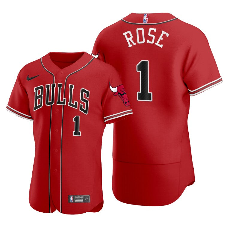 Derrick Rose Chicago Bulls red jersey