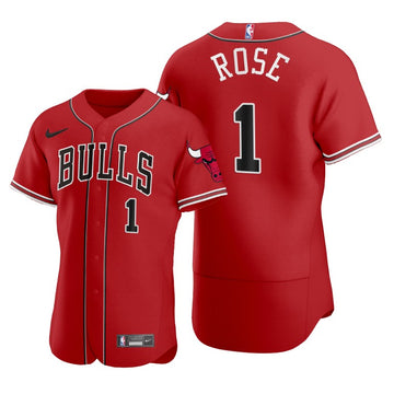 Derrick Rose Chicago Bulls red jersey