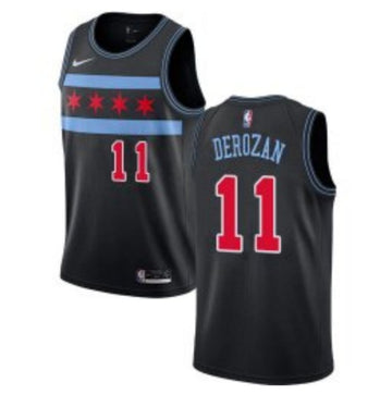 Demar Derozan Chicago Bulls black City Edition jersey