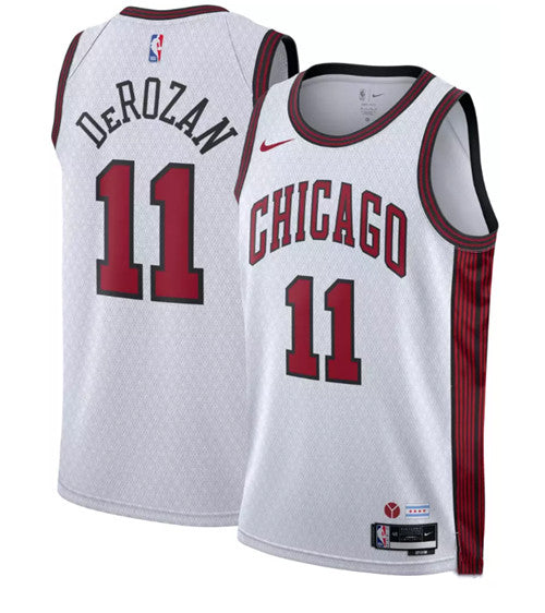 DeMar DeRozan Chicago Bulls white City Edition jersey