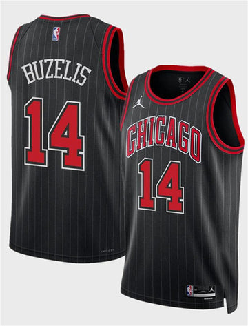 Matas Buzelis Chicago Bulls black jersey