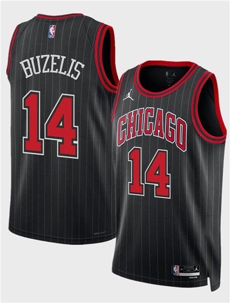 Matas Buzelis Chicago Bulls black jersey