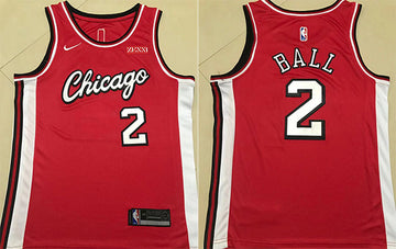 Lonzo Ball Chicago Bulls red jersey