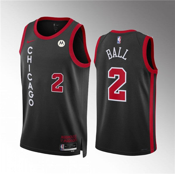 Lonzo Ball Chicago Bulls black City Edition jersey