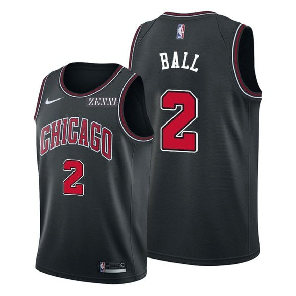 Lonzo Ball Chicago Bulls black jersey
