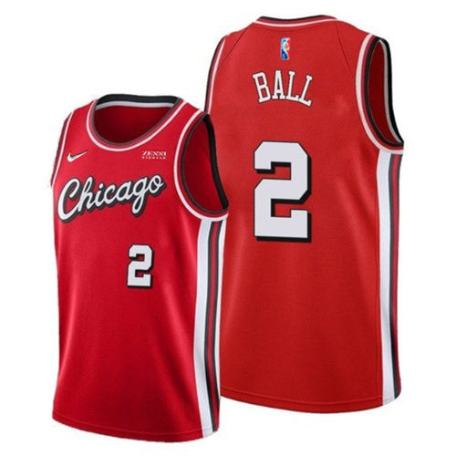 Lonzo Ball Chicago Bulls red City Edition jersey