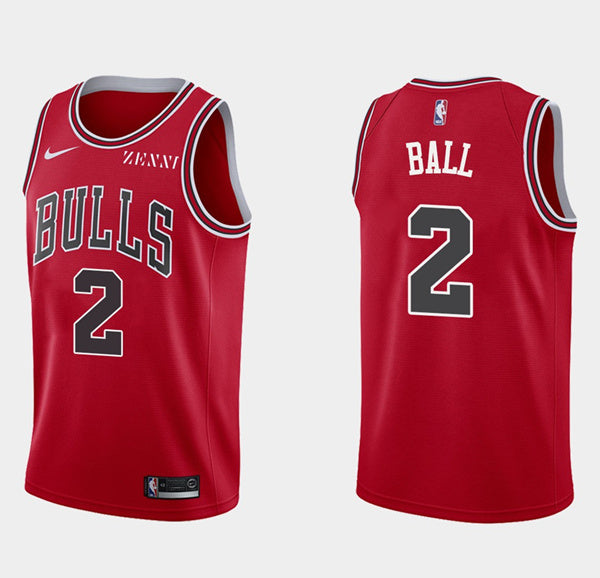 Lonzo Ball Chicago Bulls red jersey