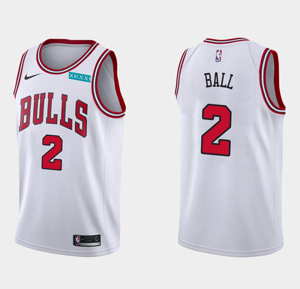 Lonzo Ball Chicago Bulls white jersey