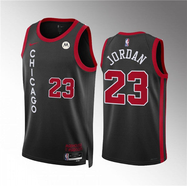 Michael Jordan Chicago Bulls black City Edition jersey