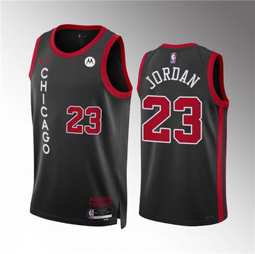 Michael Jordan Chicago Bulls black City Edition jersey