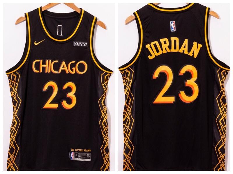 Michael Jordan Chicago Bulls black City Edition jersey