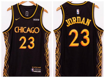 Michael Jordan Chicago Bulls black City Edition jersey