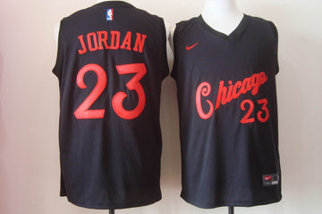 Michael Jordan New Chicago Bulls black Fashion jersey