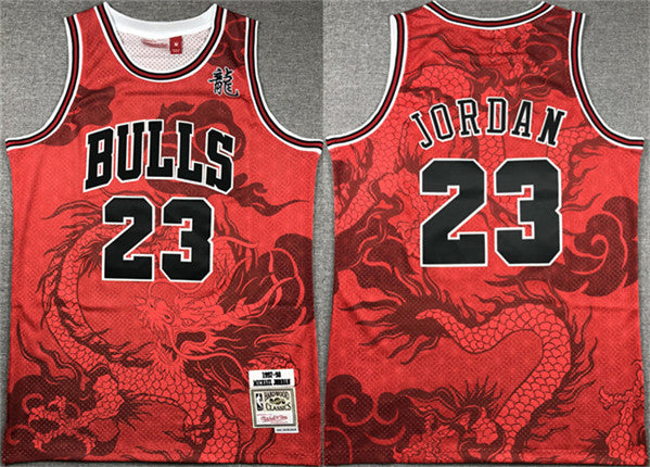 Michael Jordan Chicago Bulls red Throwback jersey