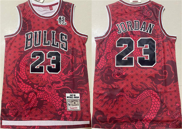 Michael Jordan Chicago Bulls red Throwback jersey