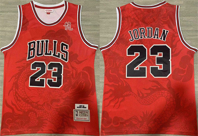 Michael Jordan Chicago Bulls red Throwback jersey