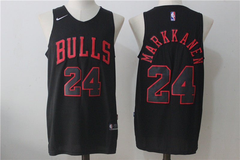 Lauri Markkanen Chicago Bulls black Fashion jersey