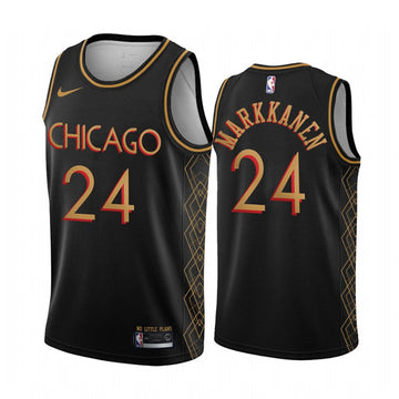 Lauri Markkanen Chicago Bulls black City Edition jersey