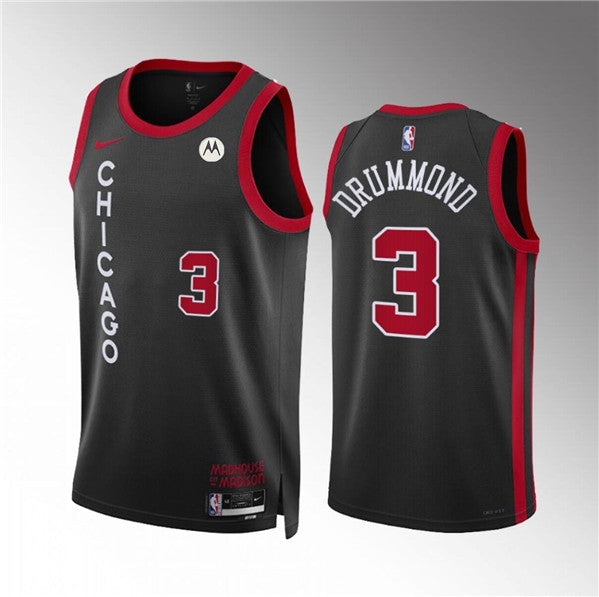 Andre Drummond Chicago Bulls black City Edition jersey