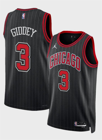 Josh Giddey Chicago Bulls black jersey
